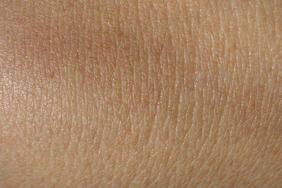 peau humaine en gros plan