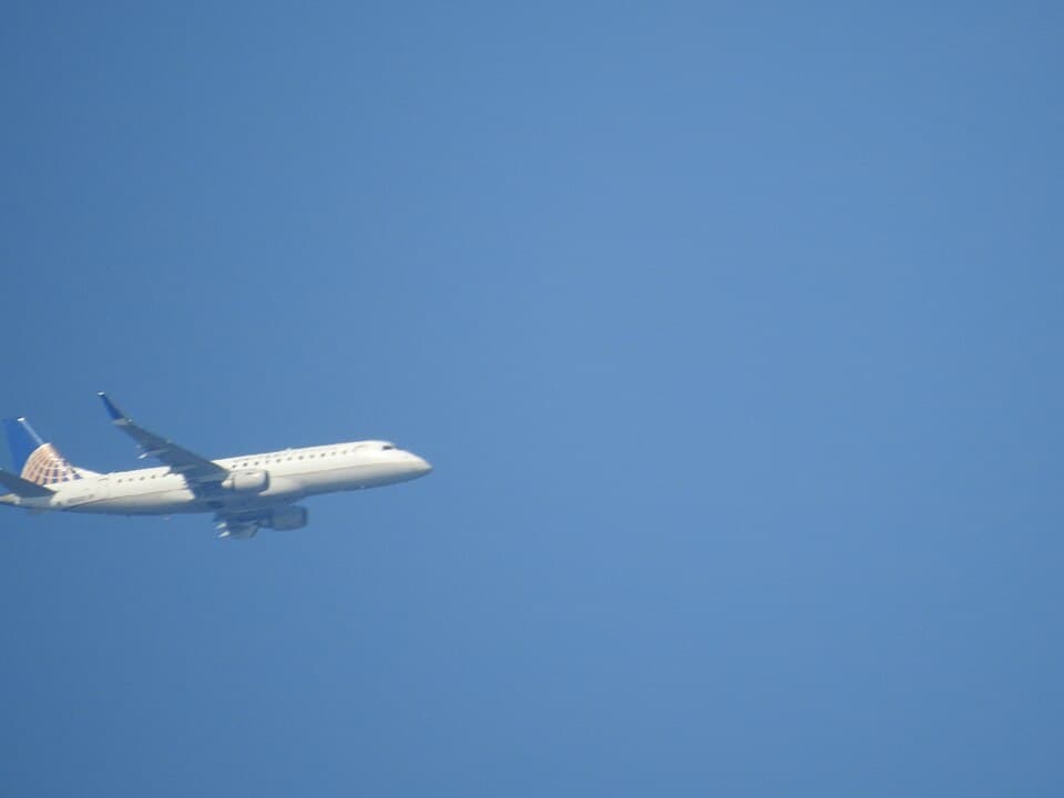 avion United Airlines en vol